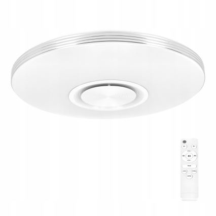 Plafonnier LED RGBW dimmable avec haut-parleur LED/60W/230V 3000-6000K Ø 40 cm blanc + télécommande