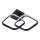 Plafonnier LED ROBERT LED/25W/230V 25x38 cm noir