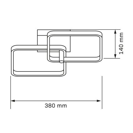 Plafonnier LED ROBERT LED/25W/230V 25x38 cm noir