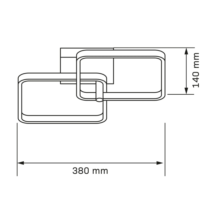 Plafonnier LED ROBERT LED/25W/230V 25x38 cm noir