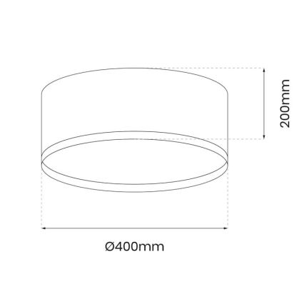 Plafonnier LED RONDO LED/18W/230V noir