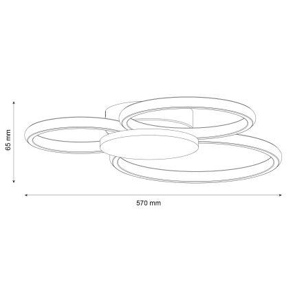 Plafonnier LED SABINA LED/38W/230V en bois d'hévéa