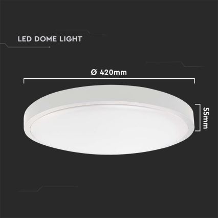 Plafonnier LED salle de bain LED/30W/230V 3000K IP44 blanc