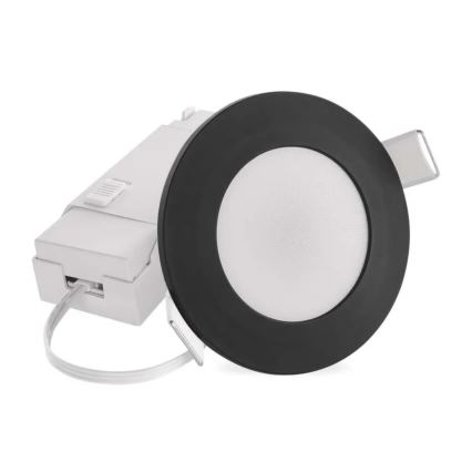 Plafonnier LED pour salle de bain LORI LED/4,5W/230V IP65 2700/4000K Ø 8,5 cm noir