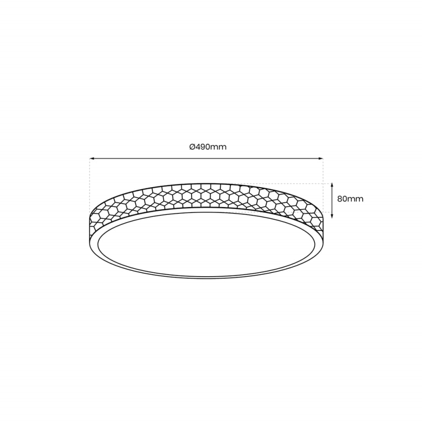 Plafonnier LED SHINY LED/34W/230V transparent