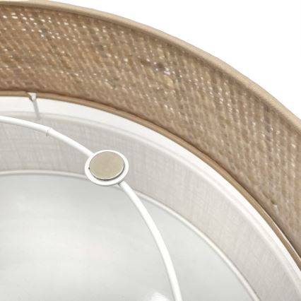 Plafonnier LED SIRJA BOHO LED/20W/230V 4000K Ø 35 cm beige/blanc