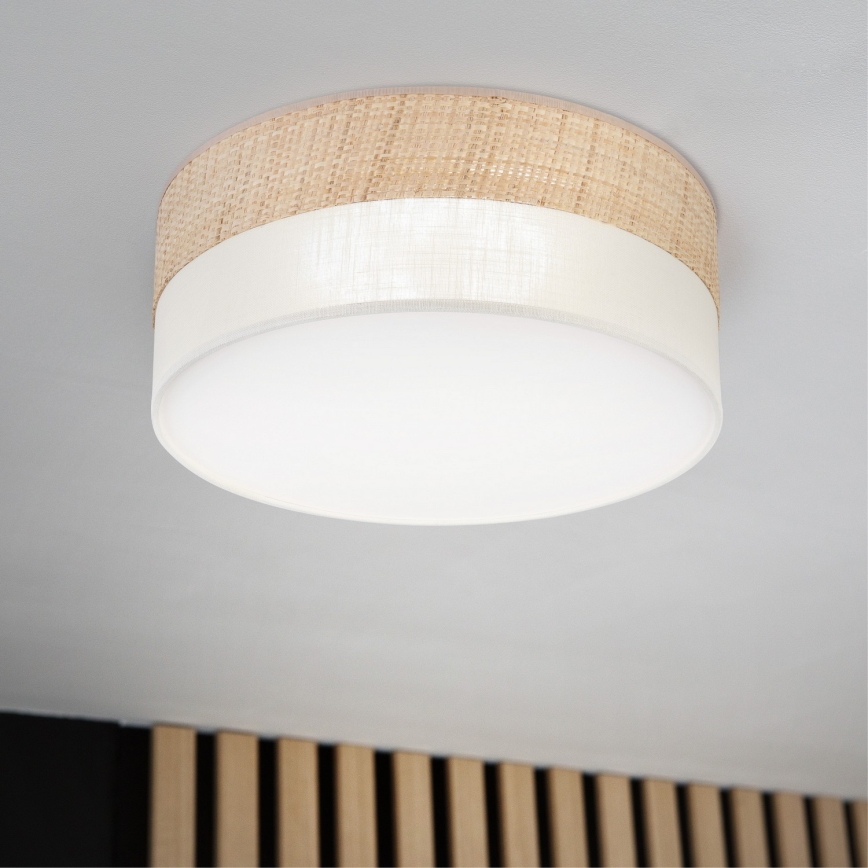 Plafonnier LED SIRJA BOHO LED/20W/230V 4000K diam. 35 cm beige/crème