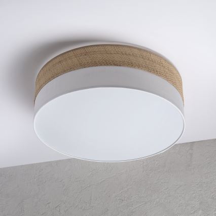 Plafonnier LED SIRJA BOHO, 36 W, 230 V, 4000 K, Ø 45 cm, beige/blanc