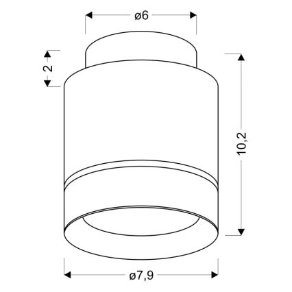 Plafonnier LED TUBA LED/12W/230V