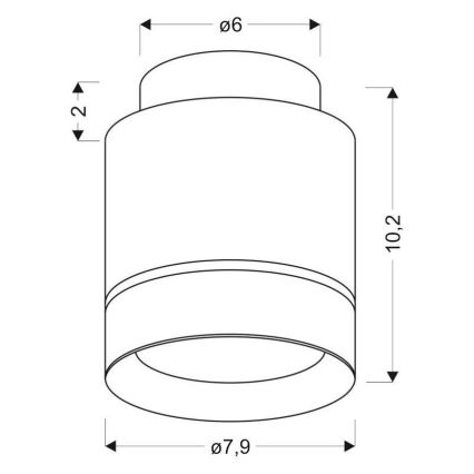 Plafonnier LED TUBA LED/12W/230V