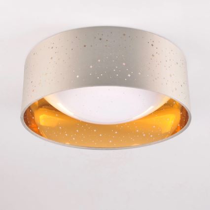 Plafonnier LED TULUZA LED/18W/230V diam. 32 cm marron