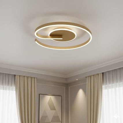 Plafonnier LORENZO LED 22 W/230 V Ø 50 cm doré