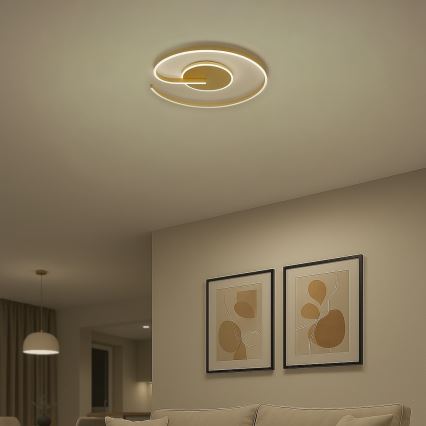 Plafonnier LORENZO LED 22 W/230 V Ø 50 cm doré