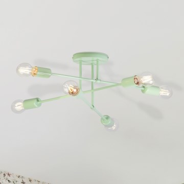 Plafonnier lustre CAMBRIDGE 6 x E27, 15 W, 230 V, vert