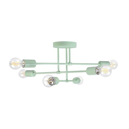 Plafonnier lustre CAMBRIDGE 6 x E27, 15 W, 230 V, vert