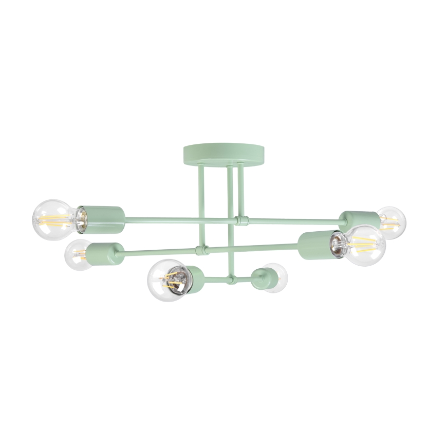 Plafonnier lustre CAMBRIDGE 6 x E27, 15 W, 230 V, vert