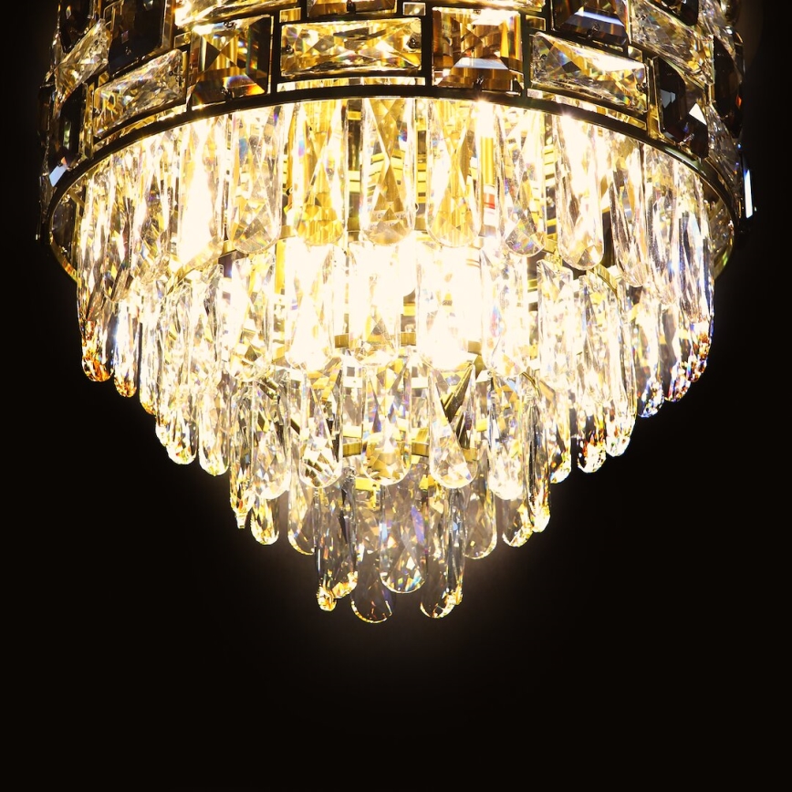 Plafonnier LUXURIA 9xE14/40W/230V d. 48 cm doré
