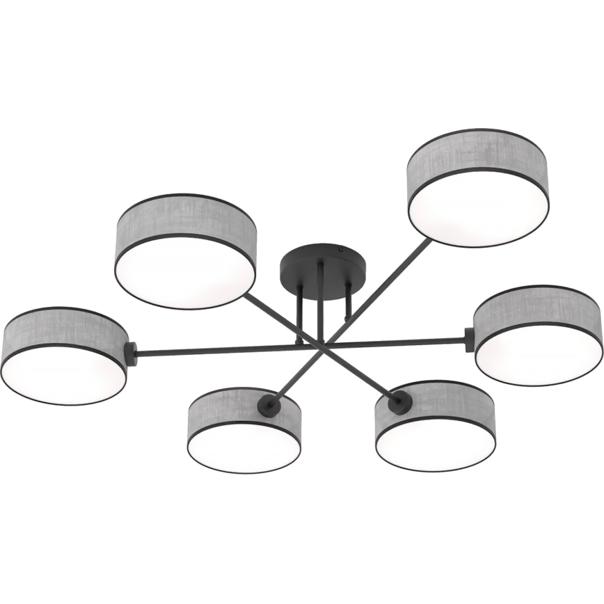 Plafonnier MAGA 6xE14/10W/230V gris