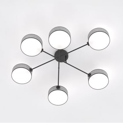 Plafonnier MAGA 6xE14/10W/230V gris