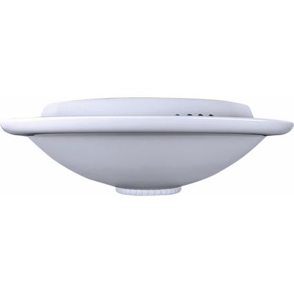 Plafonnier MANA 2xE27/40W/230V avec détecteur de mouvement et détecteur crépusculaire, Ø 30 cm, blanc