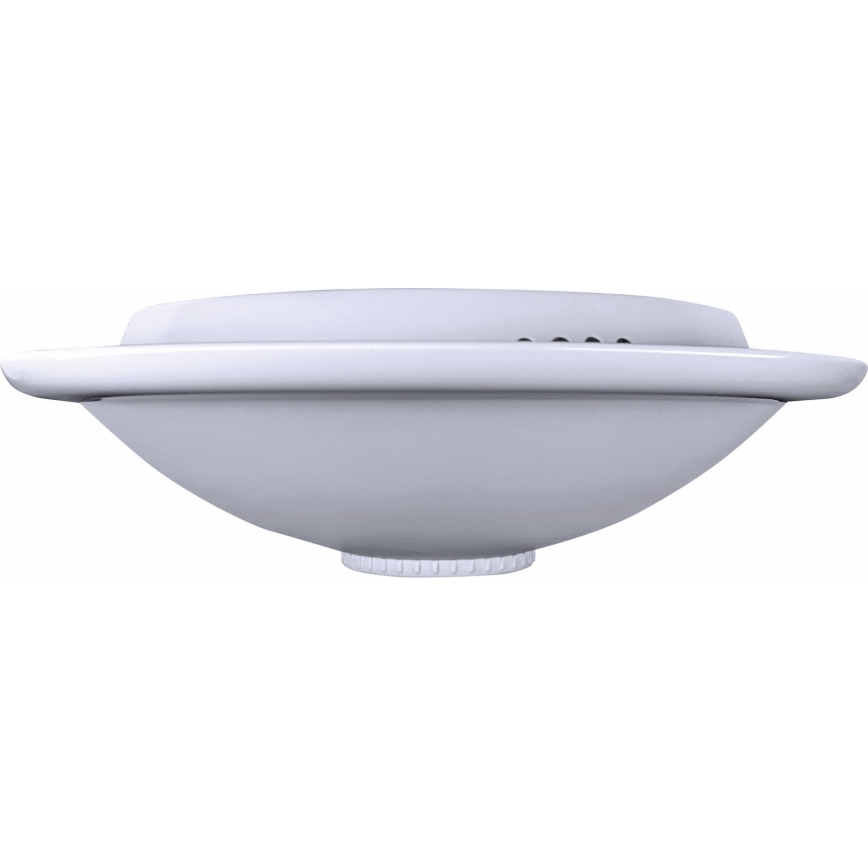Plafonnier MANA 2xE27/40W/230V avec détecteur de mouvement et détecteur crépusculaire, Ø 30 cm, blanc
