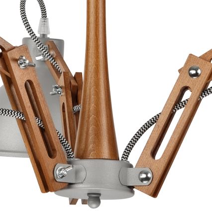 Plafonnier MARCELLO 3xE27/60W/230V en hêtre