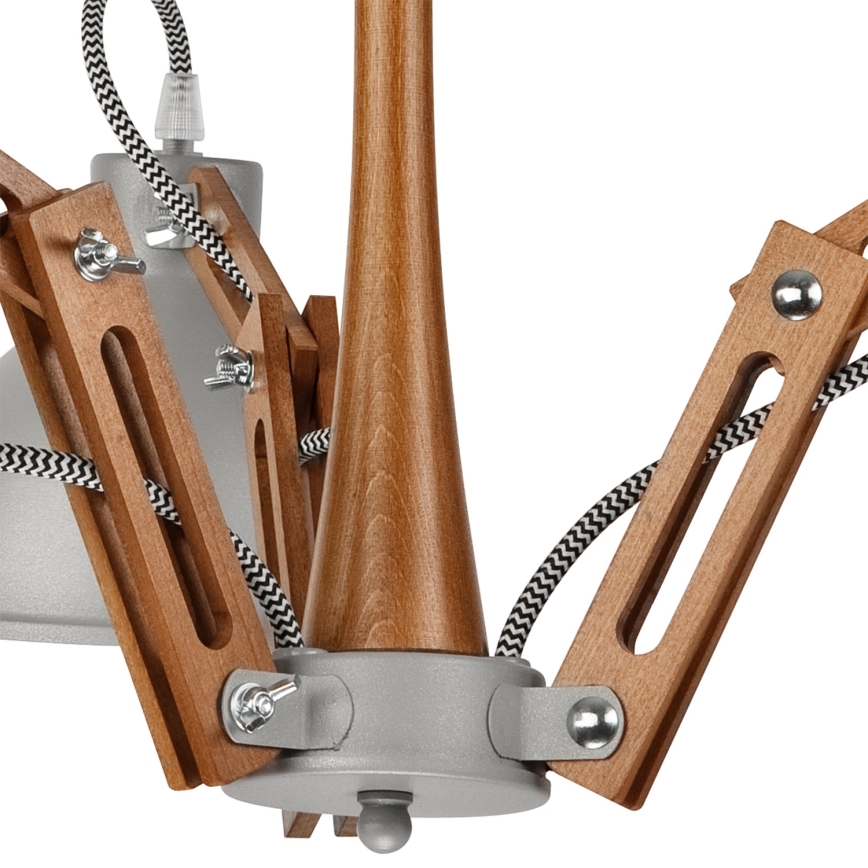 Plafonnier MARCELLO 3xE27/60W/230V en hêtre