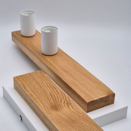 Plafonnier MATTE 2xE27/15W/230V + 3xG9/5W/230V blanc/chêne