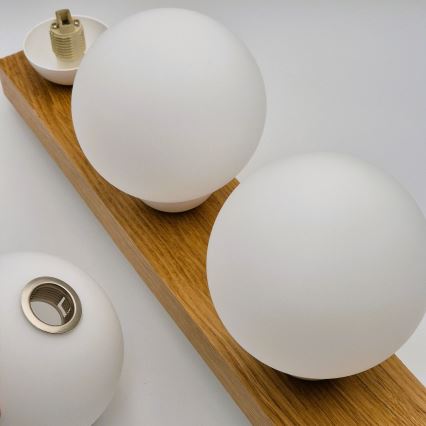 Plafonnier MATTE 2xE27/15W/230V + 3xG9/5W/230V blanc/chêne