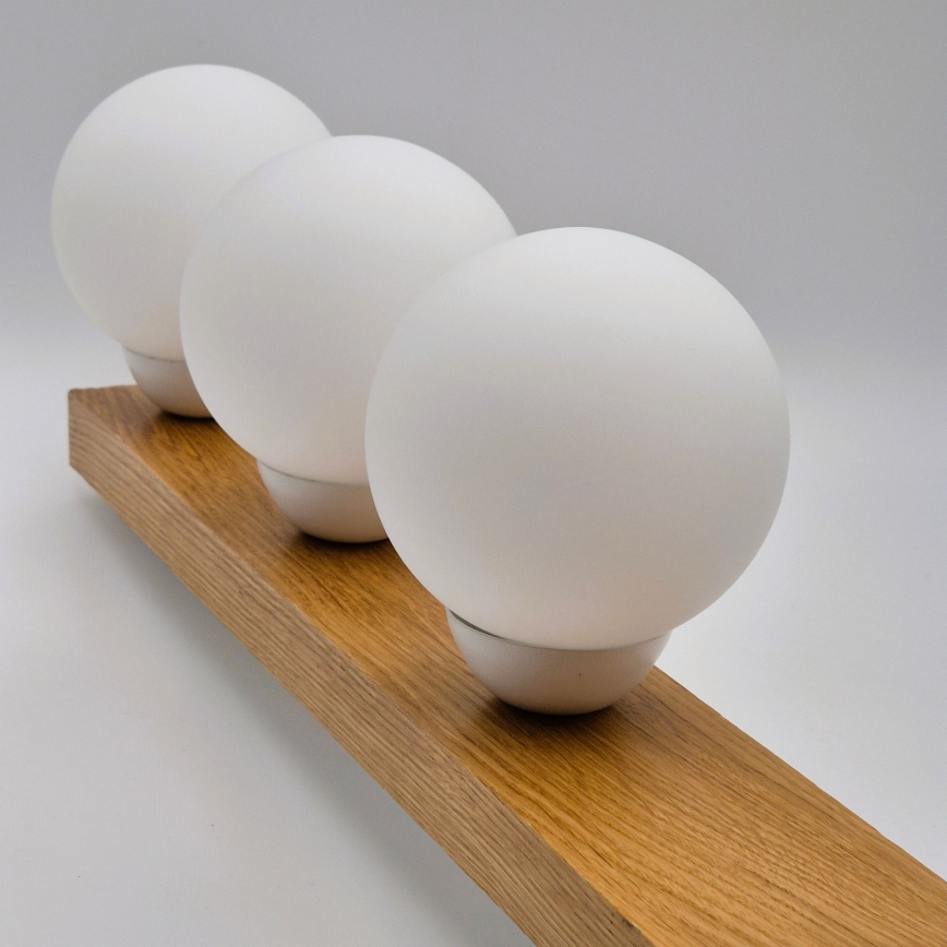 Plafonnier MATTE 2xE27/15W/230V + 3xG9/5W/230V blanc/chêne
