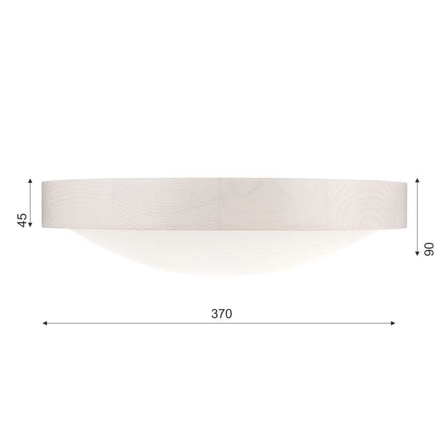 Plafonnier MEDA 2xE27/60W/230V pin - certifié FSC