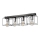 Plafonnier MIKA 4xE27/60W/230V 61 cm noir/chrome brillant