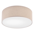 Plafonnier MONTE 1xE27/60W/230V d. 35 cm marron