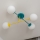 Plafonnier MOON 4xE27/15W/230V turquoise/jaune