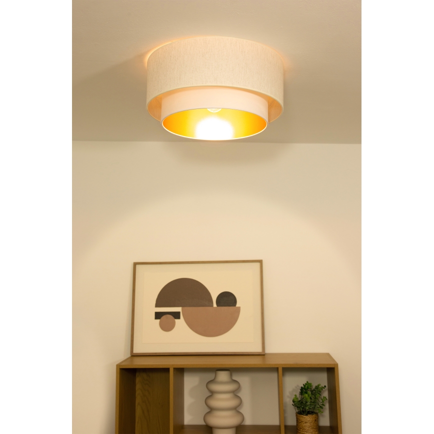 Plafonnier NATIA 1xE27/60W/230V Ø 45 cm blanc
