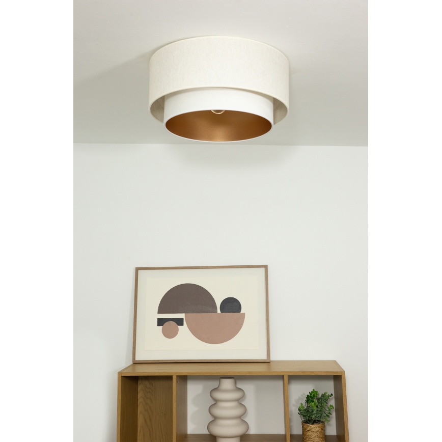 Plafonnier NATIA 1xE27/60W/230V Ø 45 cm blanc