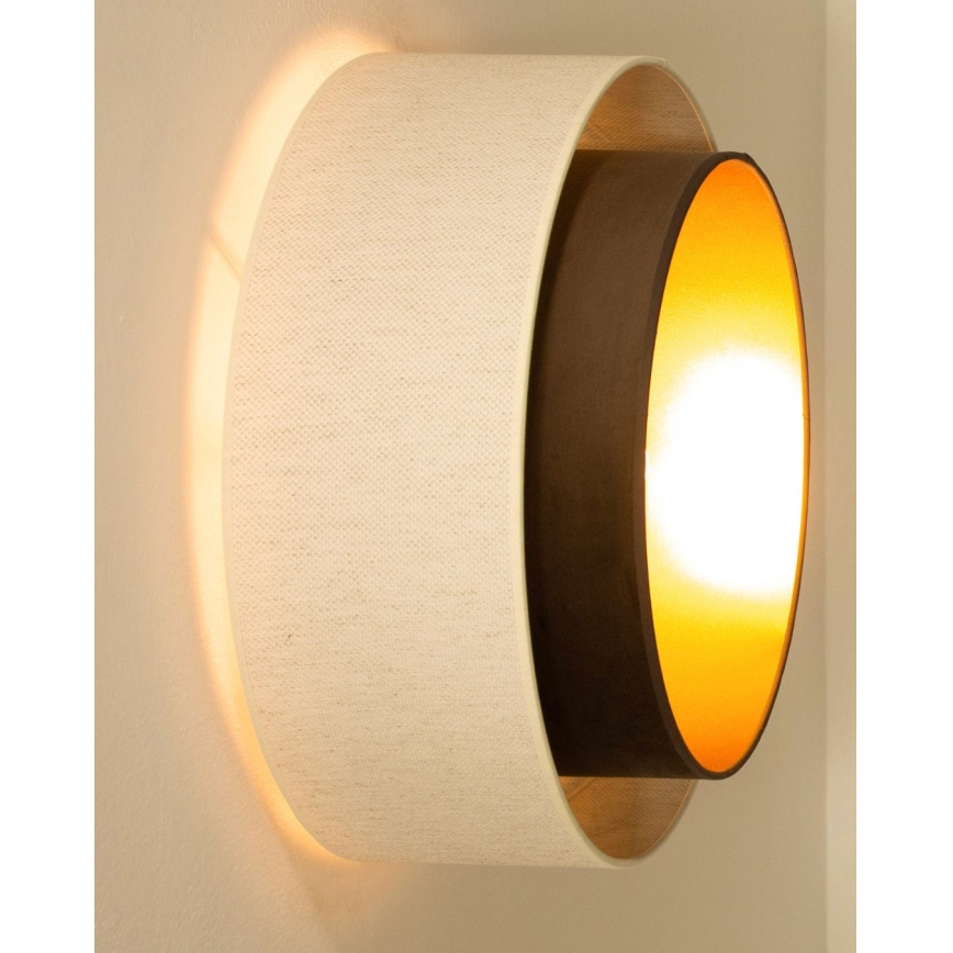 Plafonnier NATIA 1xE27/60W/230V Ø 45 cm blanc/marron
