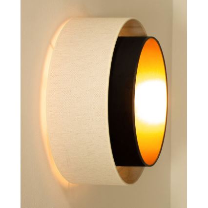 Plafonnier NATIA 1xE27/60W/230V Ø 45 cm blanc/noir