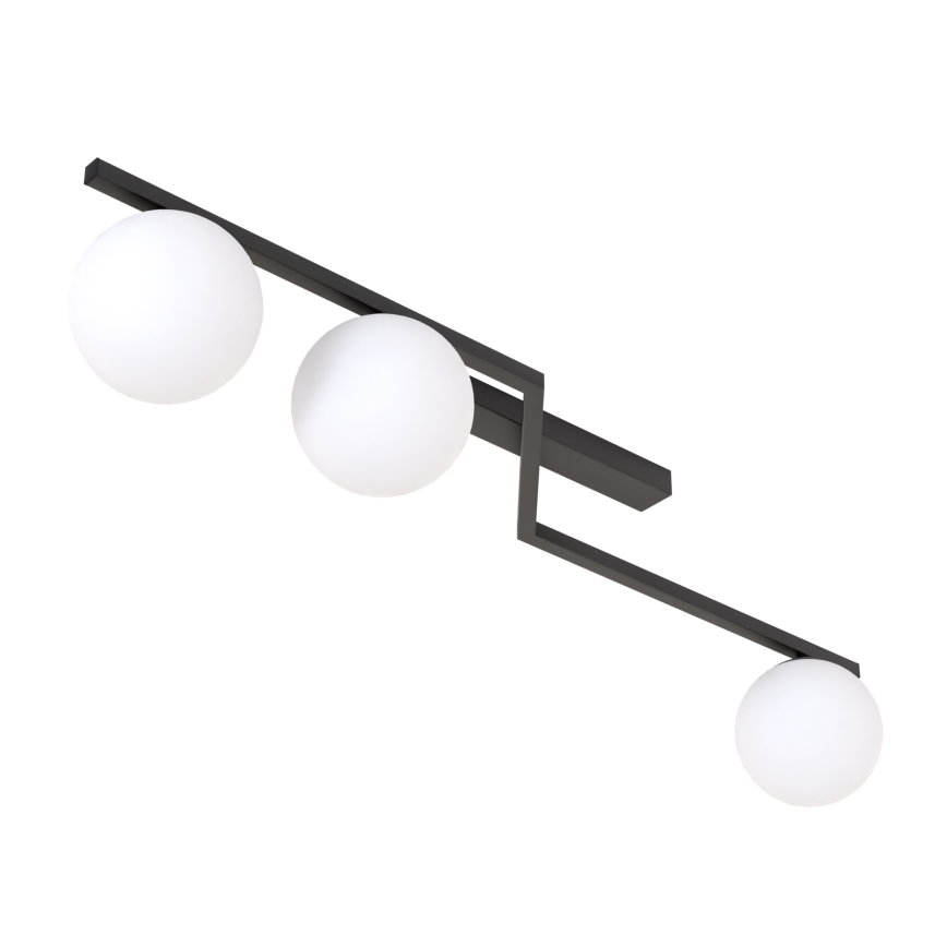 Plafonnier NATON 3xE14/10W/230V noir/blanc
