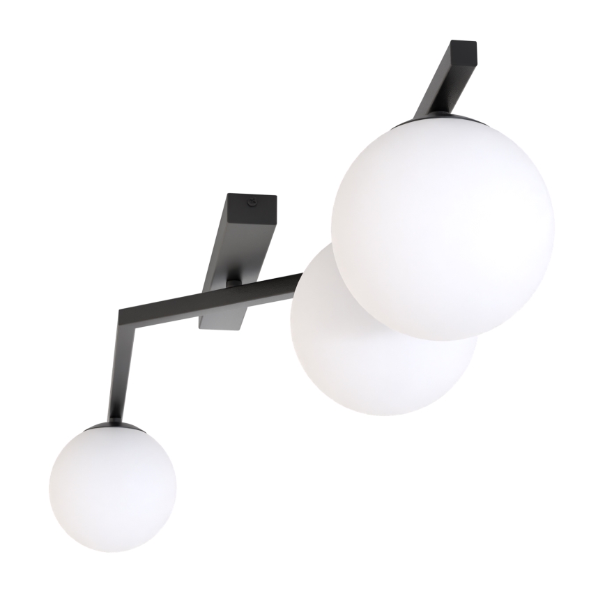 Plafonnier NATON 3xE14/10W/230V noir/blanc