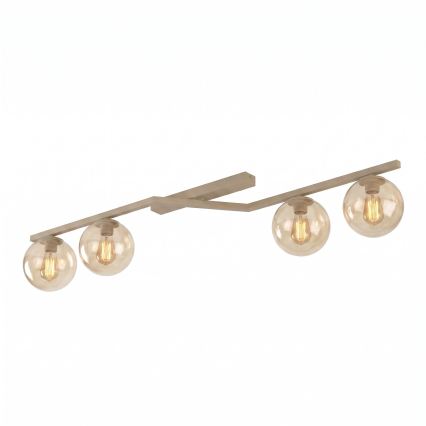 Plafonnier NATON 4xE14/10W/230V beige/fumé beige