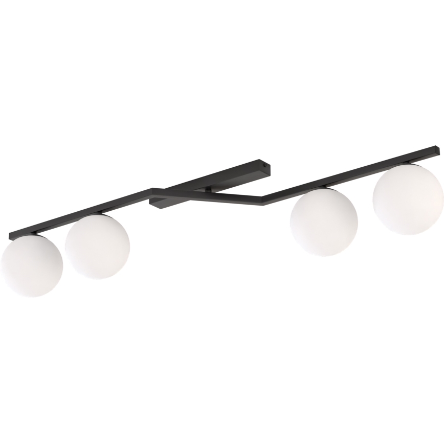 Plafonnier NATON 4xE14/10W/230V noir/blanc
