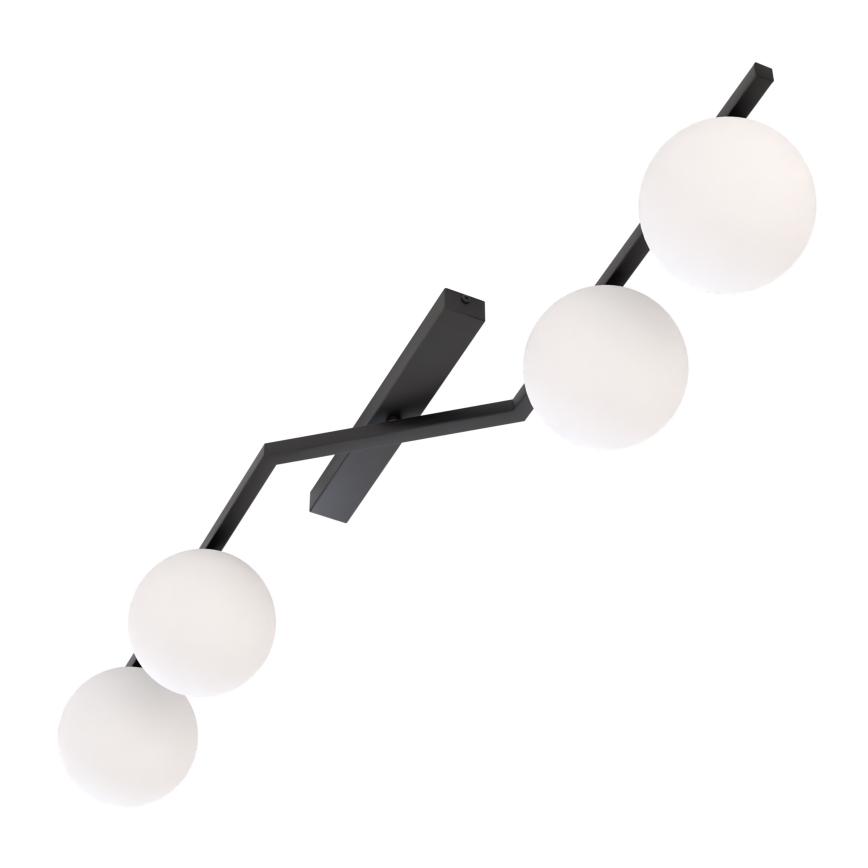Plafonnier NATON 4xE14/10W/230V noir/blanc