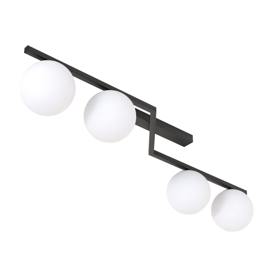 Plafonnier NATON 4xE14/10W/230V noir/blanc