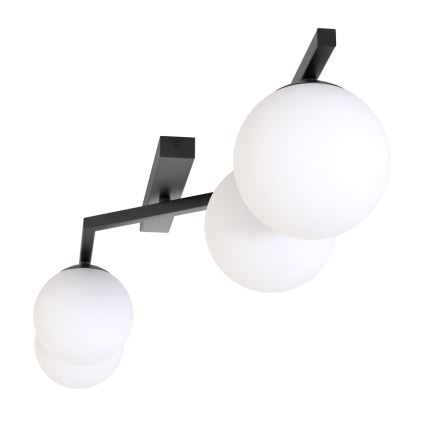 Plafonnier NATON 4xE14/10W/230V noir/blanc