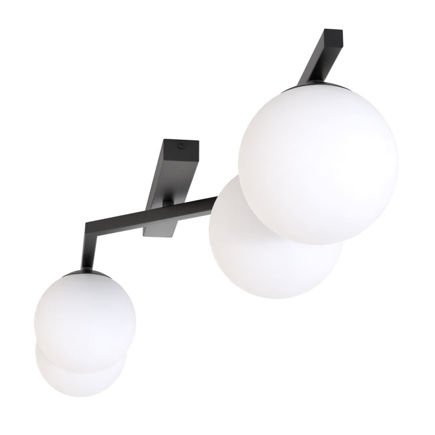 Plafonnier NATON 4xE14/10W/230V noir/blanc
