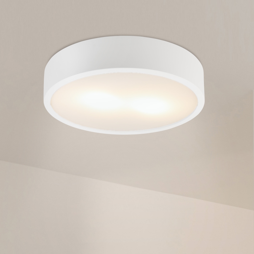 Plafonnier NATURAL 3xE27/15W/230V Ø 37,5 cm pin/blanc