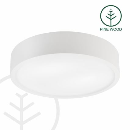 Plafonnier NATURAL 3xE27/15W/230V Ø 37,5 cm pin/blanc