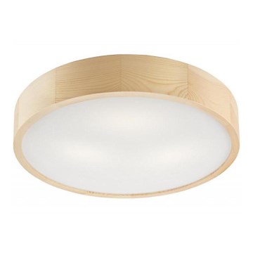Plafonnier NATURAL 3xE27/60W/230V, Ø 47,5 cm, en pin