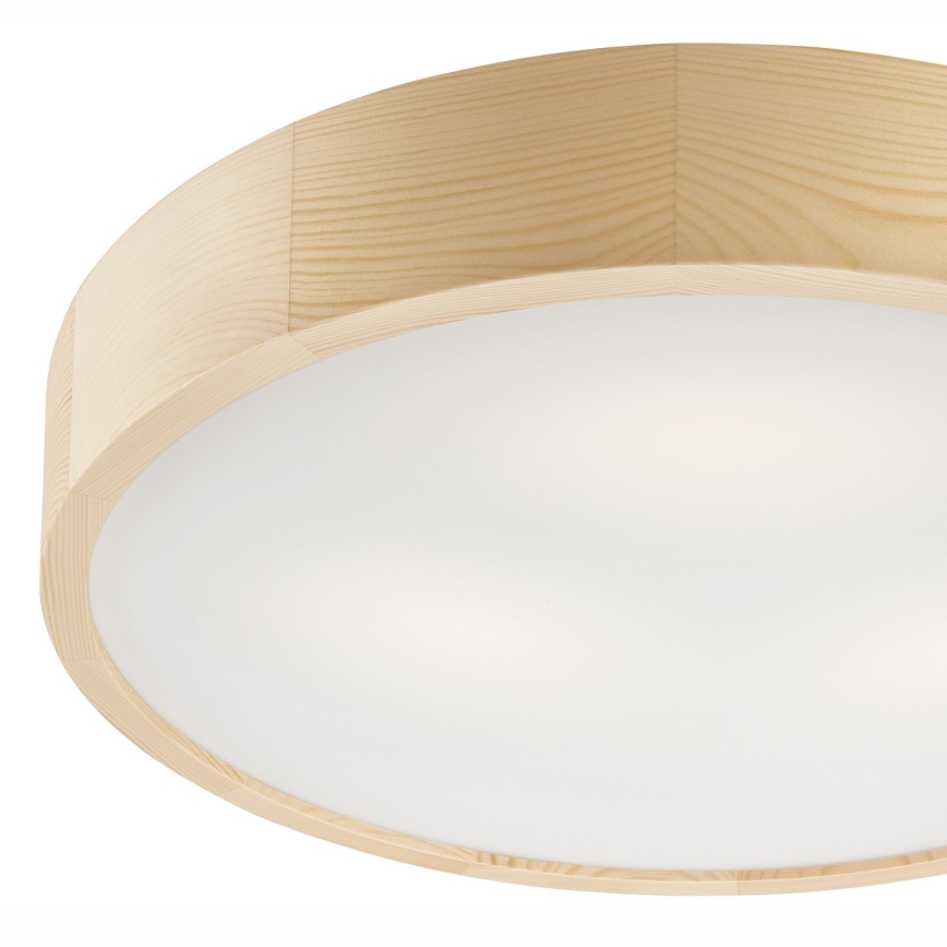 Plafonnier NATURAL 3xE27/60W/230V, Ø 47,5 cm, en pin